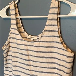 Madewell medium linen striped tank